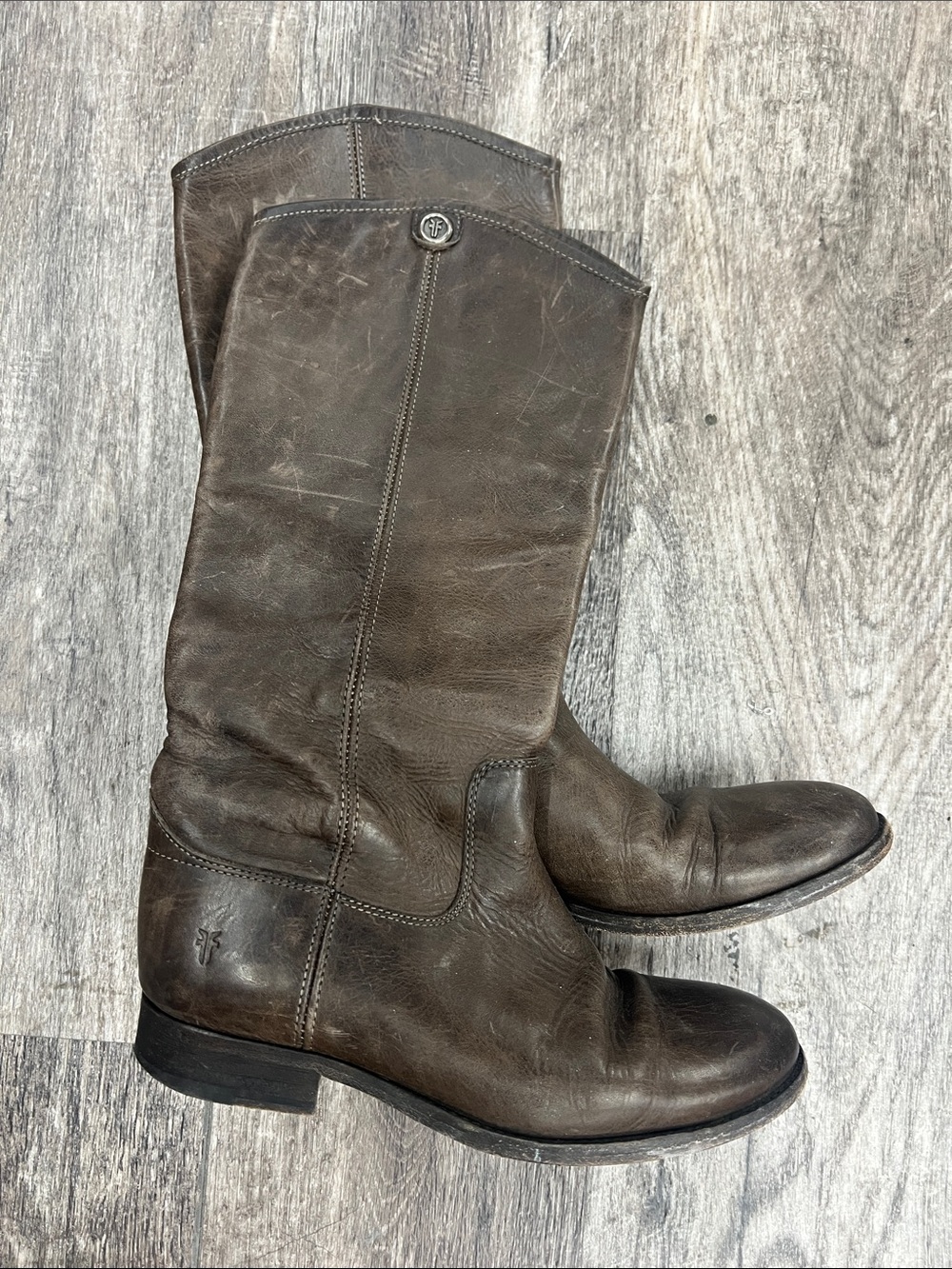 Frye boot taupe cowboy sz 7